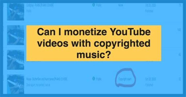 Can I monetize YouTube videos with copyrighted music?