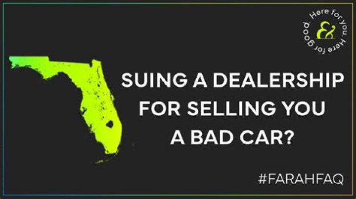 Can I sue a dealership for selling me a bad car?