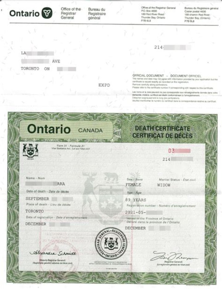 Can information on a death certificate be changed?