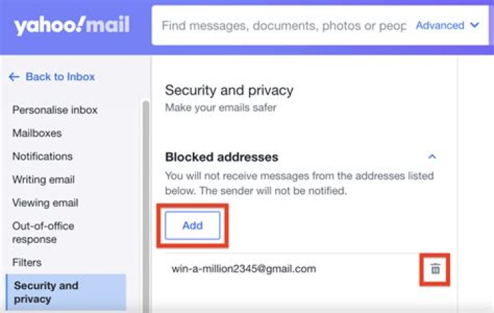 Can you block an email address from texting your iPhone?