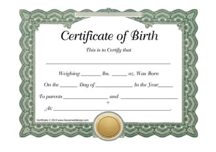 Do birth certificates have footprints?
