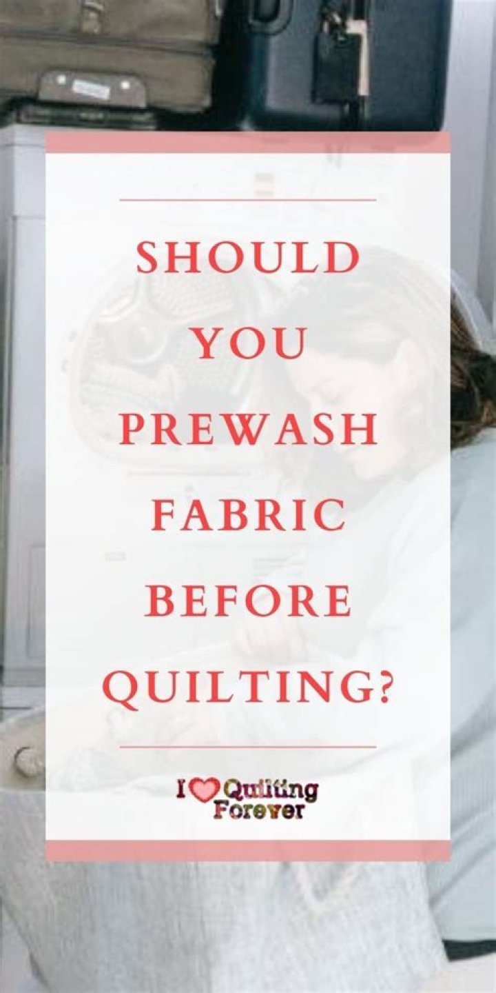 Do you use soap when Prewashing fabric?