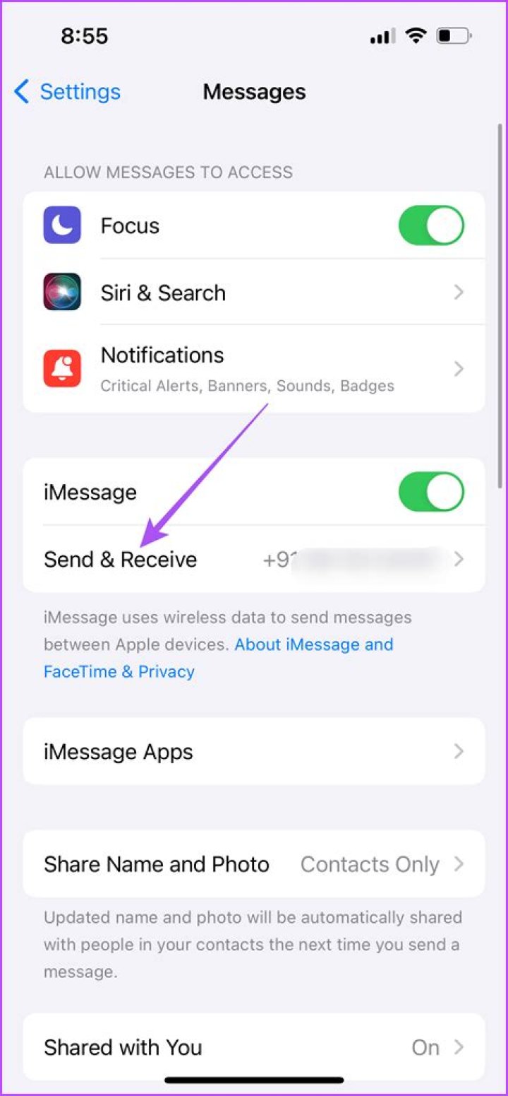 How can I access iMessage from another phone?