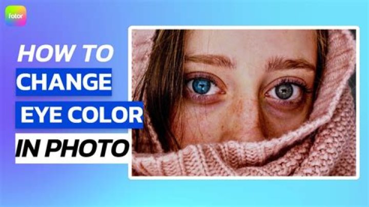 How can I change my eye color in a picture?