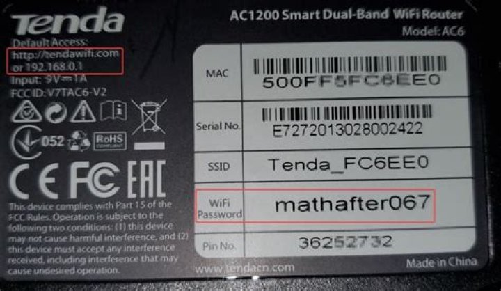 How can I find my Tenda WiFi password?