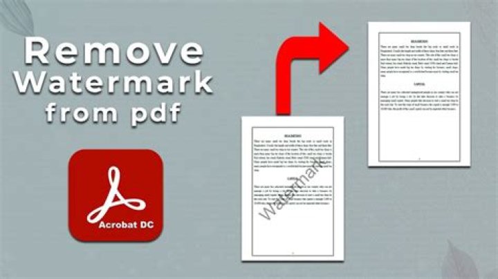 How can I remove watermark from PDF?