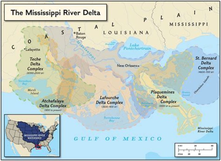 How did the Mississippi River delta form quizlet?