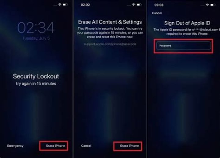 How do I erase iPhone without password?