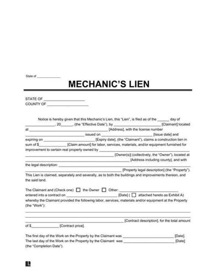 How do I file a mechanic's lien in NC?