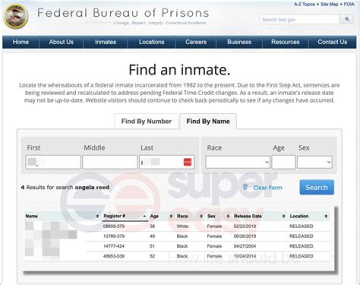 How do I find out a federal inmates charges?