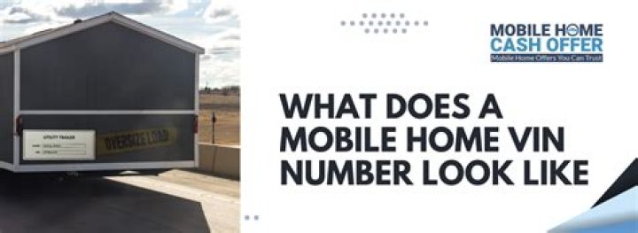 How do I find the VIN number on a mobile home?