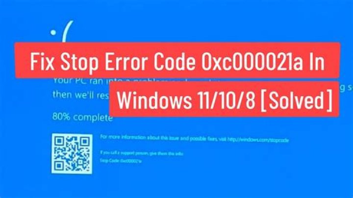 How do I fix error 0xC000021A?