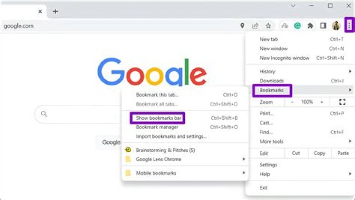 How do I get my favorite bar back on Google?