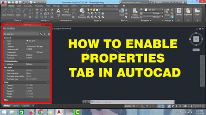 How do I get the properties panel in AutoCAD?