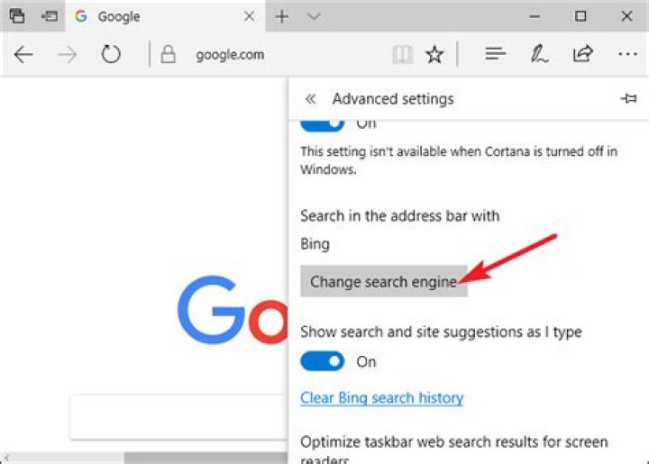 How do I make Google my default browser instead of Bing?
