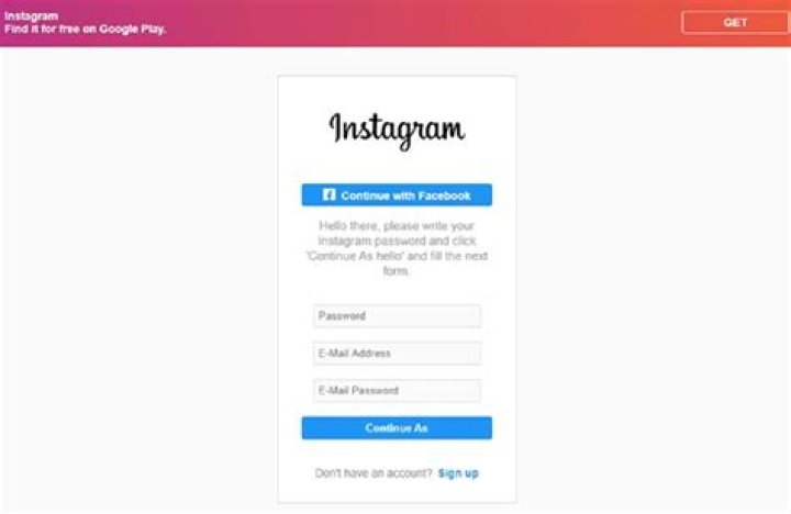 How do I open an Instagram account with Google?