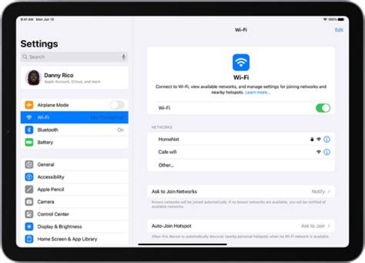 How do I remove a WiFi network from my iPad?
