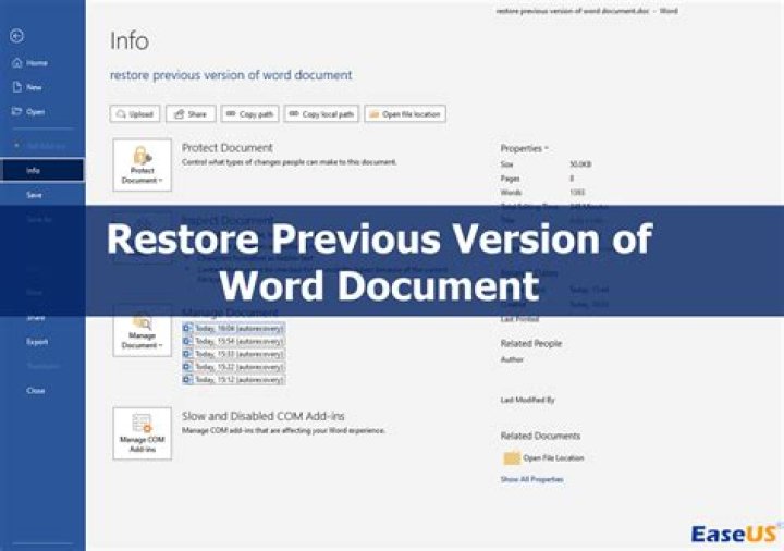 How do I restore an unsaved Word document?