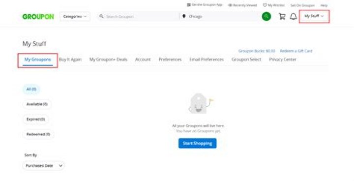 How do I start a Groupon account?