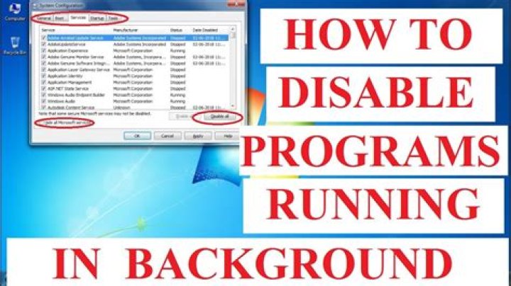 How do I stop unnecessary programs running in the background?