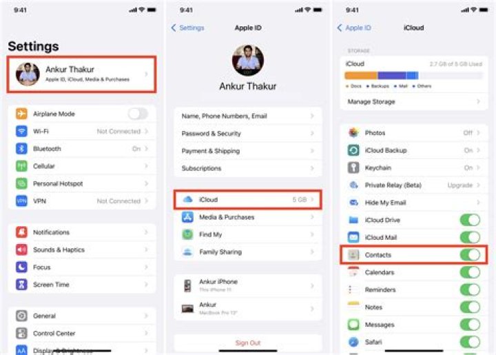 How do I sync my iPhone contacts to Google?