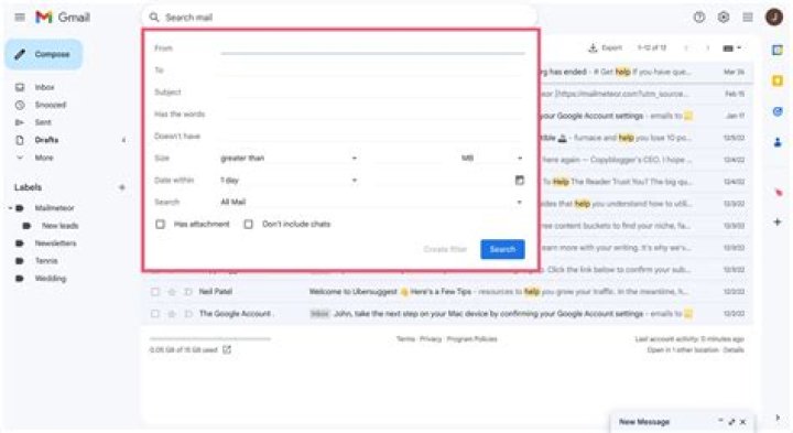 How do I turn on spam filters in Gmail?