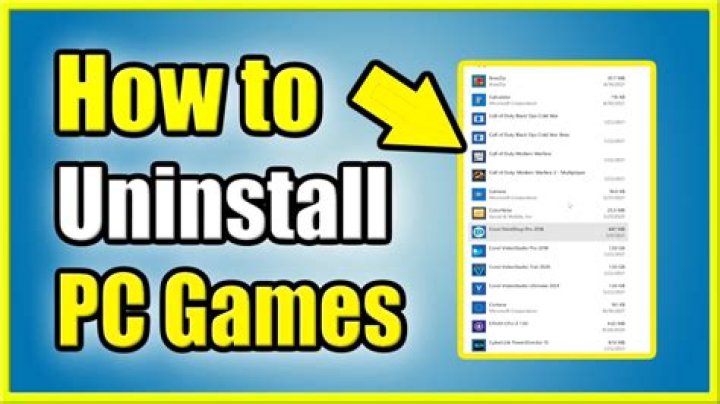 How do I uninstall games on Windows?