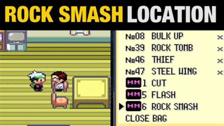 How do u get rock smash in Pokemon Leaf Green?