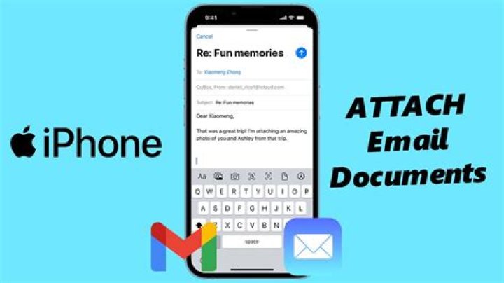 How do you add an attachment to iPhone email?