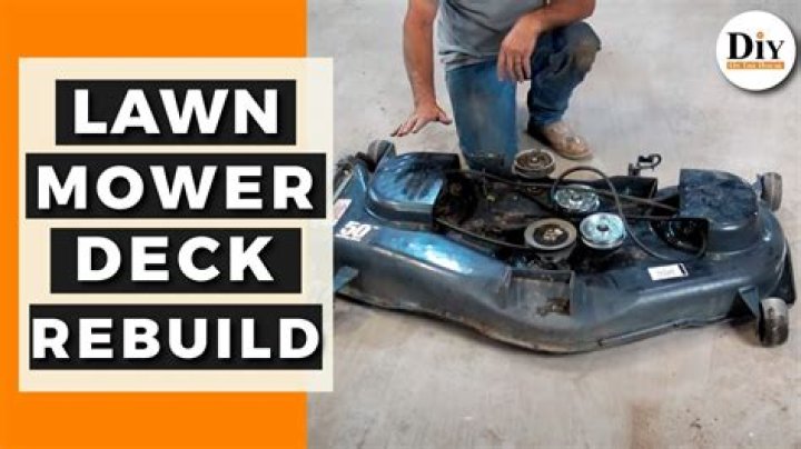 How do you adjust the deck on a riding lawn mower?