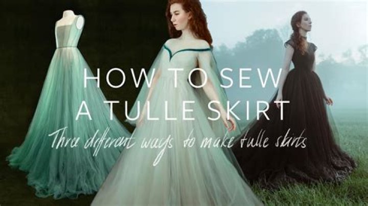 How do you attach tulle to a dress?