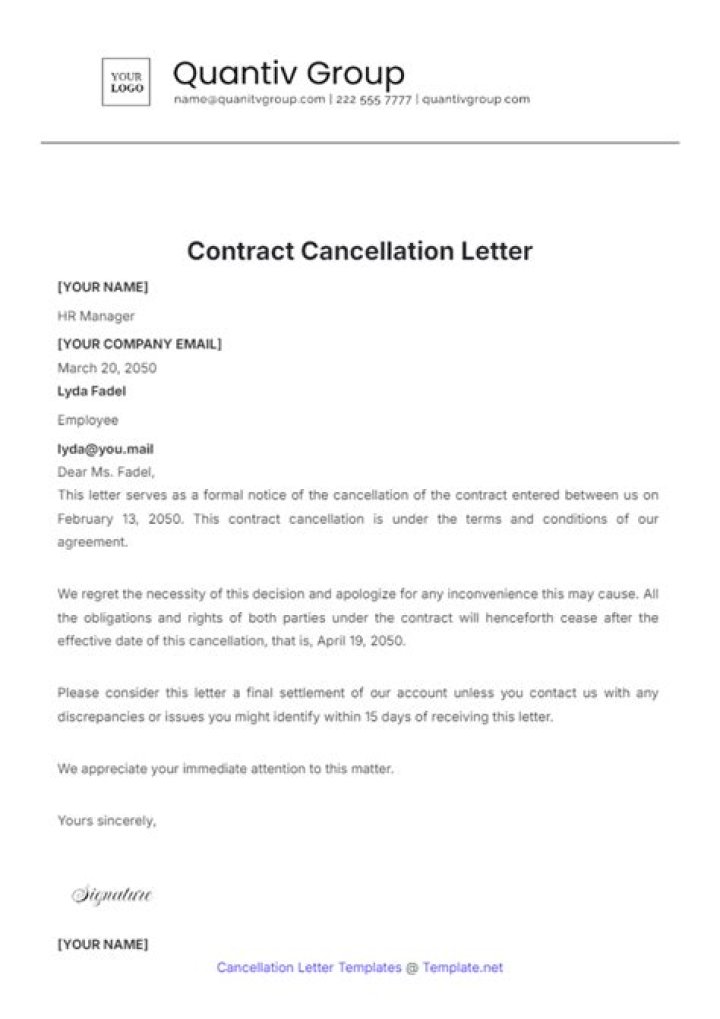 How do you cancel a listing contract with a realtor?