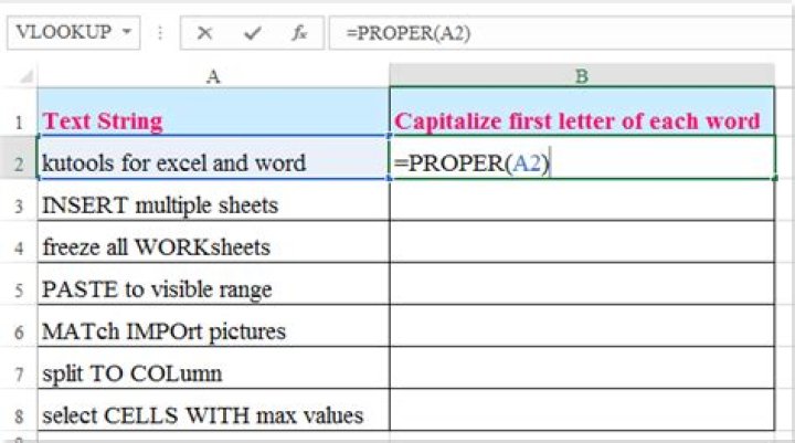 How do you capitalize first letter in Excel?