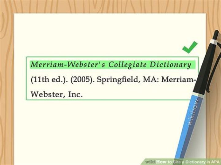 How do you cite the dictionary in APA?