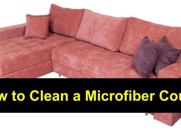 How do you clean a white microfiber couch?