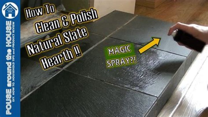How do you clean and polish slate?