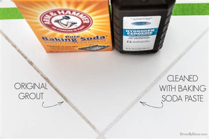 How do you clean grout with bicarb and vinegar?