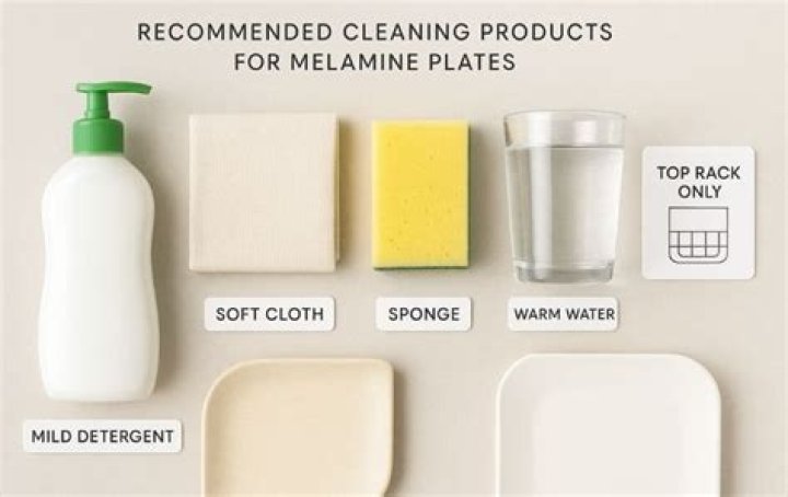 How do you clean Melamine plates?