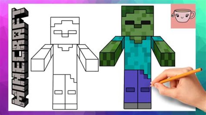 How do you draw a zombie in Minecraft?
