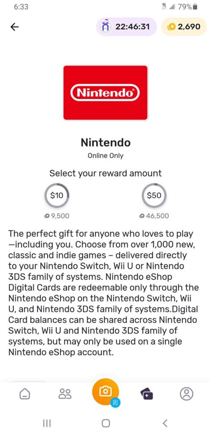 How do you earn Nintendo reward points?