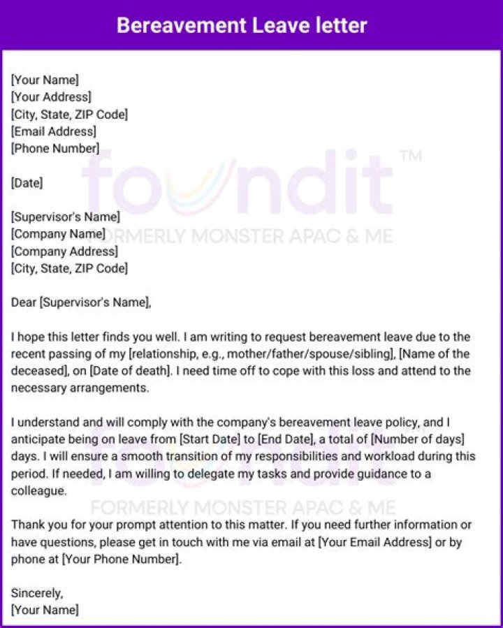 How do you end a bereavement letter?