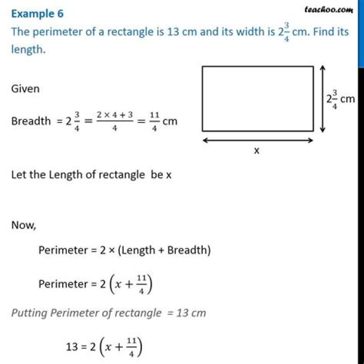 How do you find the length of a rectangle when given the perimeter?