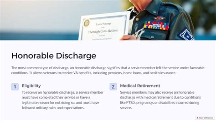 How do you get an honorable discharge?