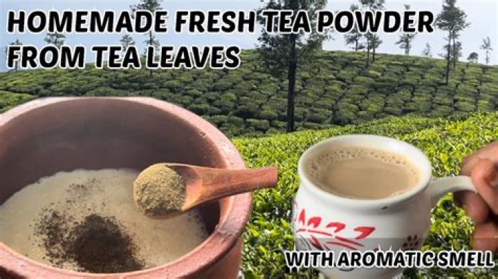 How do you grind tea leaves into powder?