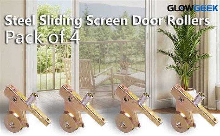 How do you install a sliding screen door on a track?