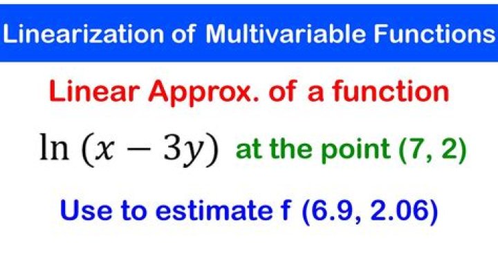How do you Linearize a function in two variables?