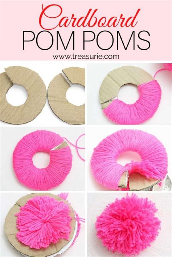 How do you make a pom pom with a cardboard?