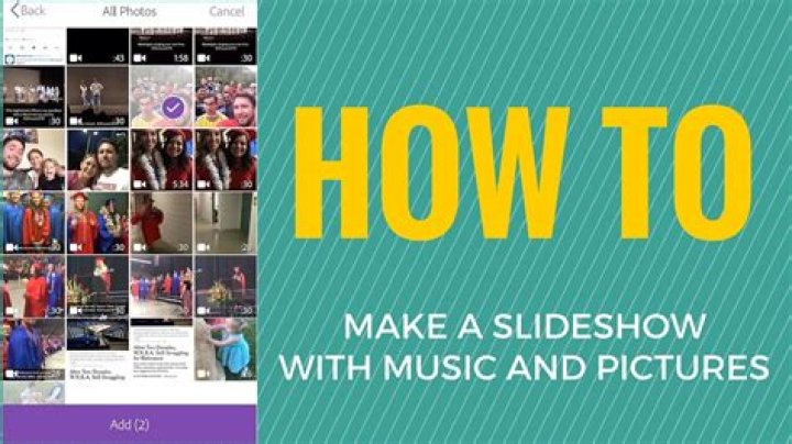 How do you make a slideshow with music and pictures on iPhone?