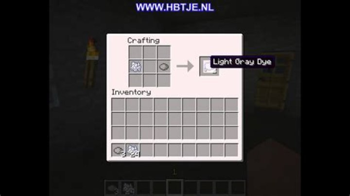 How do you make light GREY dye in Minecraft?