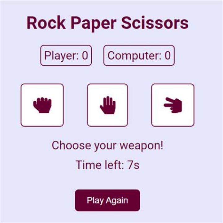 How do you make Rock Paper Scissors?